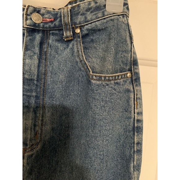 Vintage Sam & Libby 90's Denim Maxi Slit A Line Skirt Size 5/6 Modest Hong Kong - Picture 8 of 16